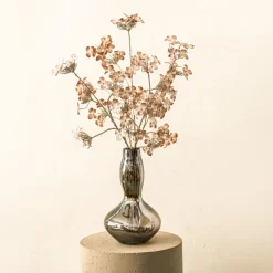 PTMD Kunsttak Hortensia Champagne fluweel tros
