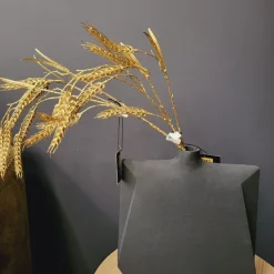 PTMD Kunsttak Leaves Plant gold metallic wheat spray