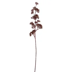 PTMD Kunsttak Leaves Plant metallic burgundy viburnum spray