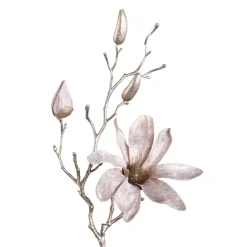 PTMD Kunsttak Magnolia Champagne fluweelachtige tros