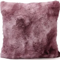 PTMD Kussen Linde Burgundy faux fur square S