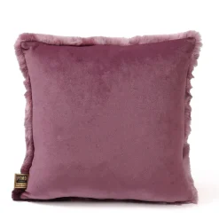 PTMD Kussen Linde Burgundy faux fur square S