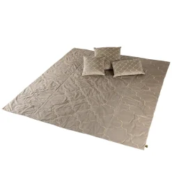 PTMD Kussen Lizze Beige velvet embroidery patroon 45 x 45