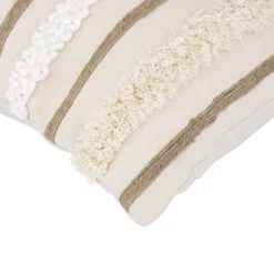 PTMD Kussen Rashel Creme rechthoekig katoen