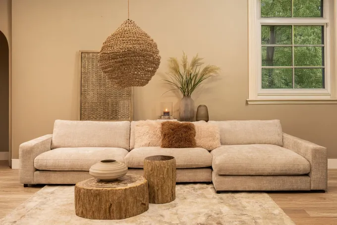 PTMD Kussen Rexx Beige rechthoekig