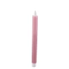 PTMD LED Licht Dinerkaars rustiek roze met beweegbare vlam - 2 stuks