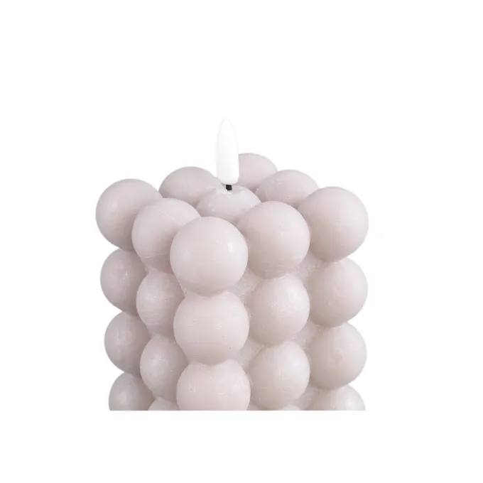 PTMD LED Licht Kaars Bubble beige L