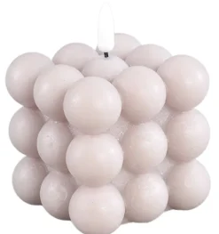 PTMD LED Licht Kaars Bubble beige S