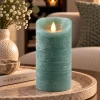 PTMD LED Licht Kaars groen blauw met beweegbare vlam M