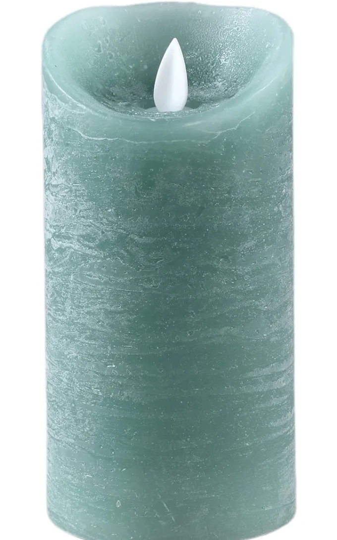 PTMD LED Licht Kaars groen blauw met beweegbare vlam M