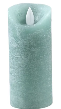 PTMD LED Licht Kaars groen blauw met beweegbare vlam XS
