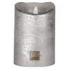 PTMD LED licht kaars metallic taupe met beweegbare vlam XS