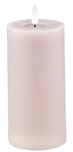 PTMD LED Licht Kaars smooth beige met beweegbare vlam M