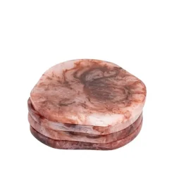 PTMD Onderzetter Damiel Burgundy organisch – set van 4