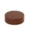 PTMD Onderzetter Delcia Burgundy vegan leer Set van 6