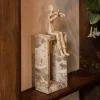 PTMD Ornament Aleria Beige viooldame op marmeren voetstuk