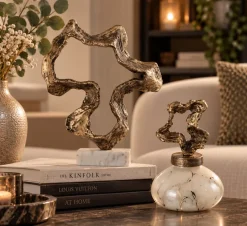 PTMD Ornament Maryan Parelvormig met aluminium deksel S