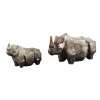 PTMD Ornament neushoorn Tarig Lichtbruin Keramiek L