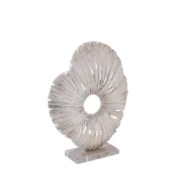 PTMD Ornament Vija Beige gegoten aluminium organisch S