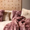 PTMD Plaid Linde Burgundy faux fur in giftbox