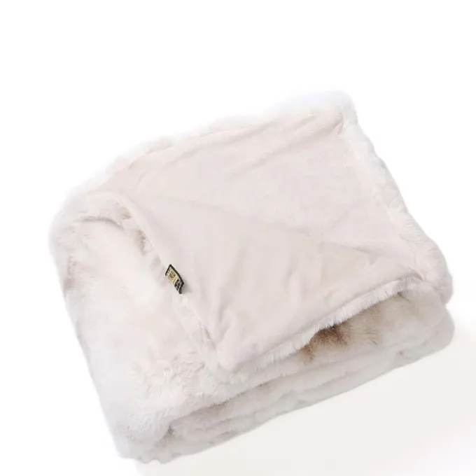PTMD Plaid Linde Offwhite faux fur in giftbox