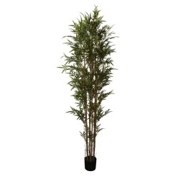 PTMD PTMD Kunstplant Bamboo Groen in Zwarte Pot L - 215 cm