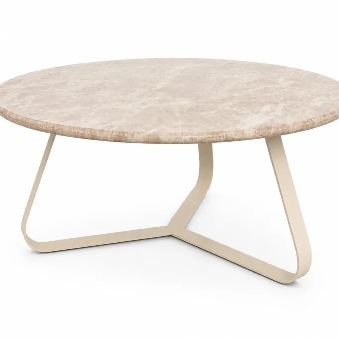 PTMD Salontafel Kae Beige marmer rond L
