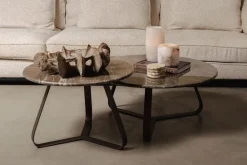 PTMD Salontafel Kae Marmer donkerbruin rond L