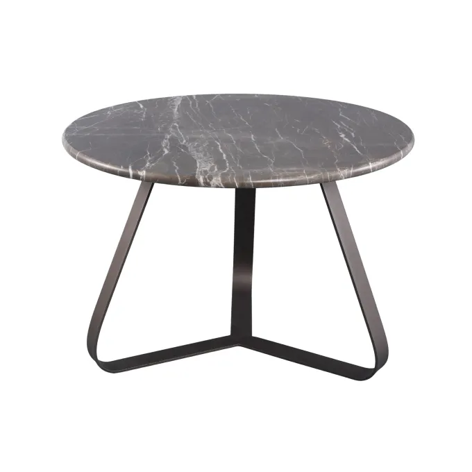 PTMD Salontafel Kae Marmer donkerbruin rond S