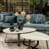 PTMD Salontafel Muka wit marmeren blad en grijs onderstel - hoog