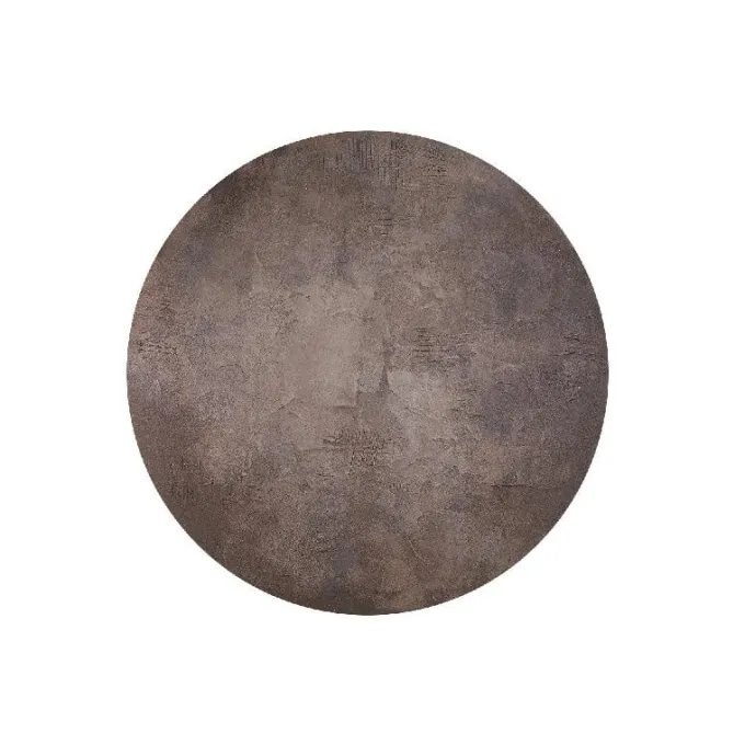 PTMD Schilderij Kemp Brown canvas rough round L - Ø 120 cm