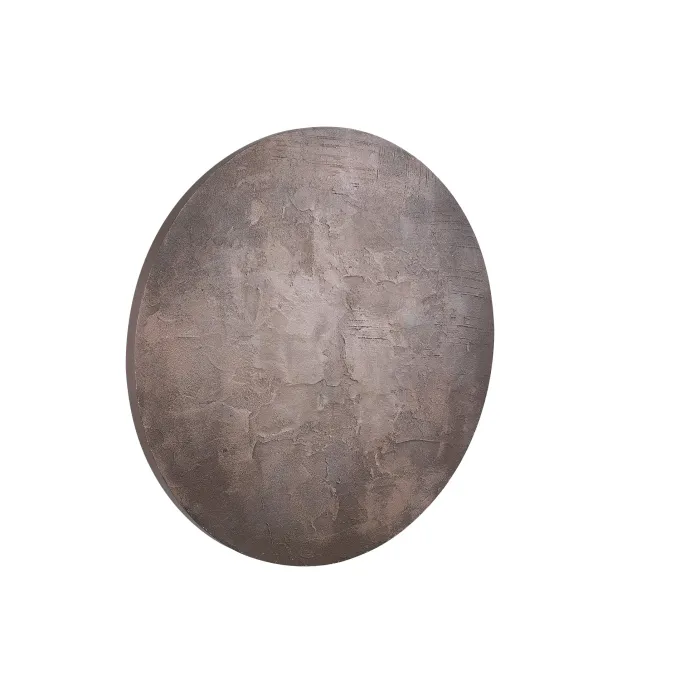 PTMD Schilderij Kemp Brown canvas rough round S - Ø 90 cm