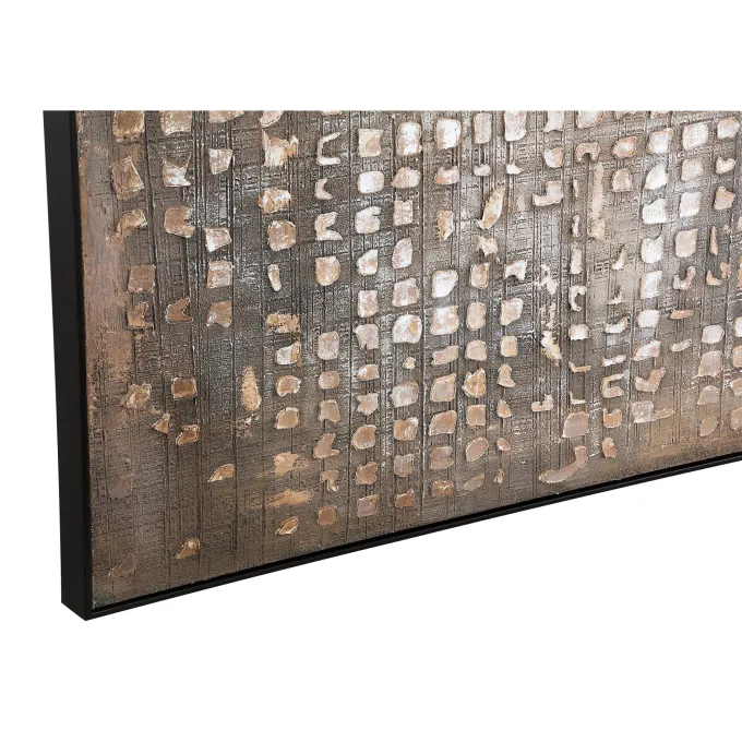 PTMD Schilderij Pathe Brown canvas rough pattern vierkant - 122,50 cm
