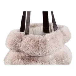 PTMD Schoudertas Divvo Beige met brede rib