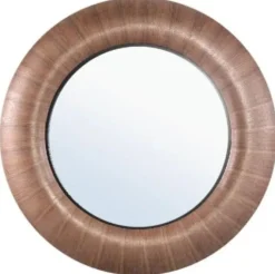 PTMD Spiegel Gezzy Natural wooden curl frame rond