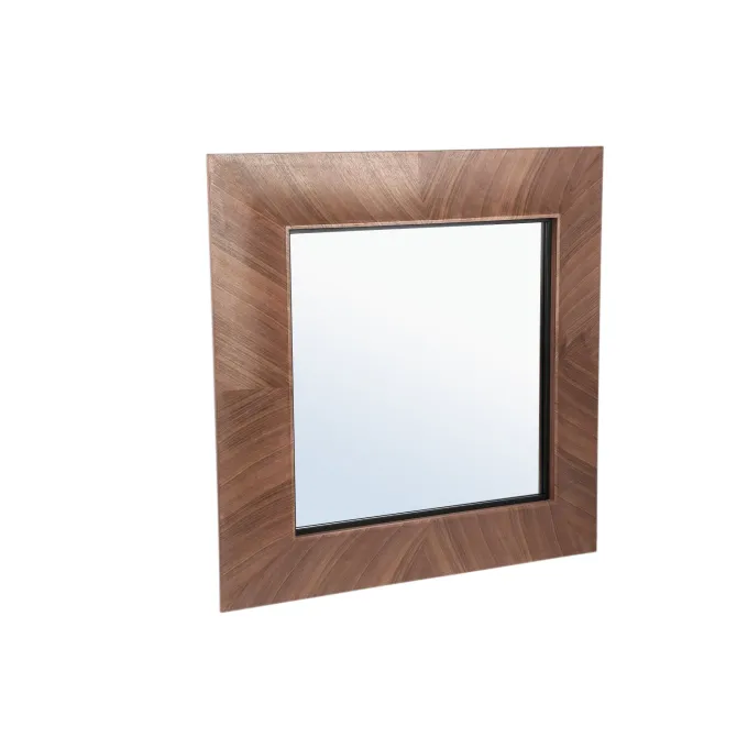 PTMD Spiegel Gezzy Natural wooden curl frame vierkant