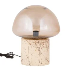 PTMD Tafellamp Jobani Beige marmer met glas S