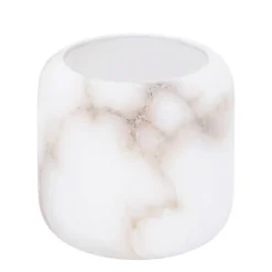 PTMD Theelicht Audin Wit Alabaster rond L