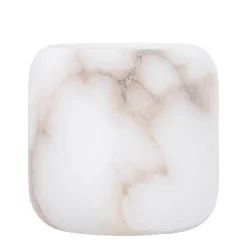 PTMD Theelicht Audin Wit Alabaster rond L