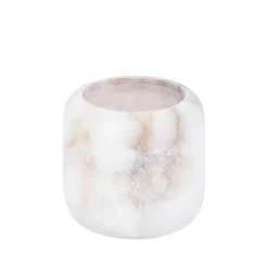 PTMD Theelicht Audin Wit Alabaster rond S