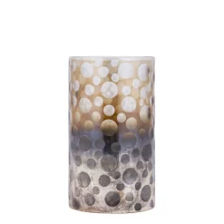 PTMD Theelicht Bridgid Bruin glas met stippen M