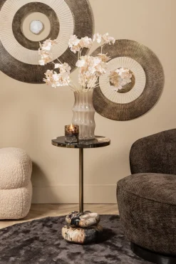 PTMD Vaas Anvi Creme glas hoekig rond L