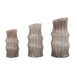 PTMD Vaas Anvi Creme glas hoekig rond L