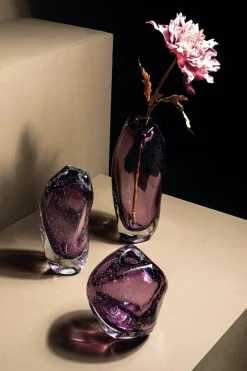 PTMD Vaas Bryce Paars dik organisch glas rond laag