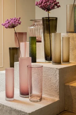 PTMD Vaas Marlisha roze glas groot rond