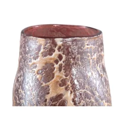 PTMD Vaas Xamery rood dik glas vase bubble waves L