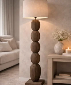 PTMD Vloerlamp lampvoet Kodey Bruin mangohout