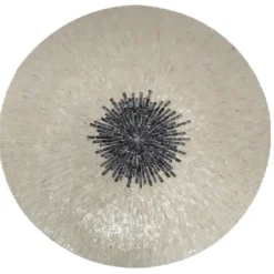 PTMD Wandornament Vojtech Wit rond bamboo L Ø 90 cm