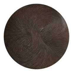 PTMD Wandornament Wiktor Bruin MDF swirl carved XL - Ø 180 cm