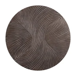 PTMD Wandornament Wiktor Bruin MDF swirl carved L - Ø 120 cm
